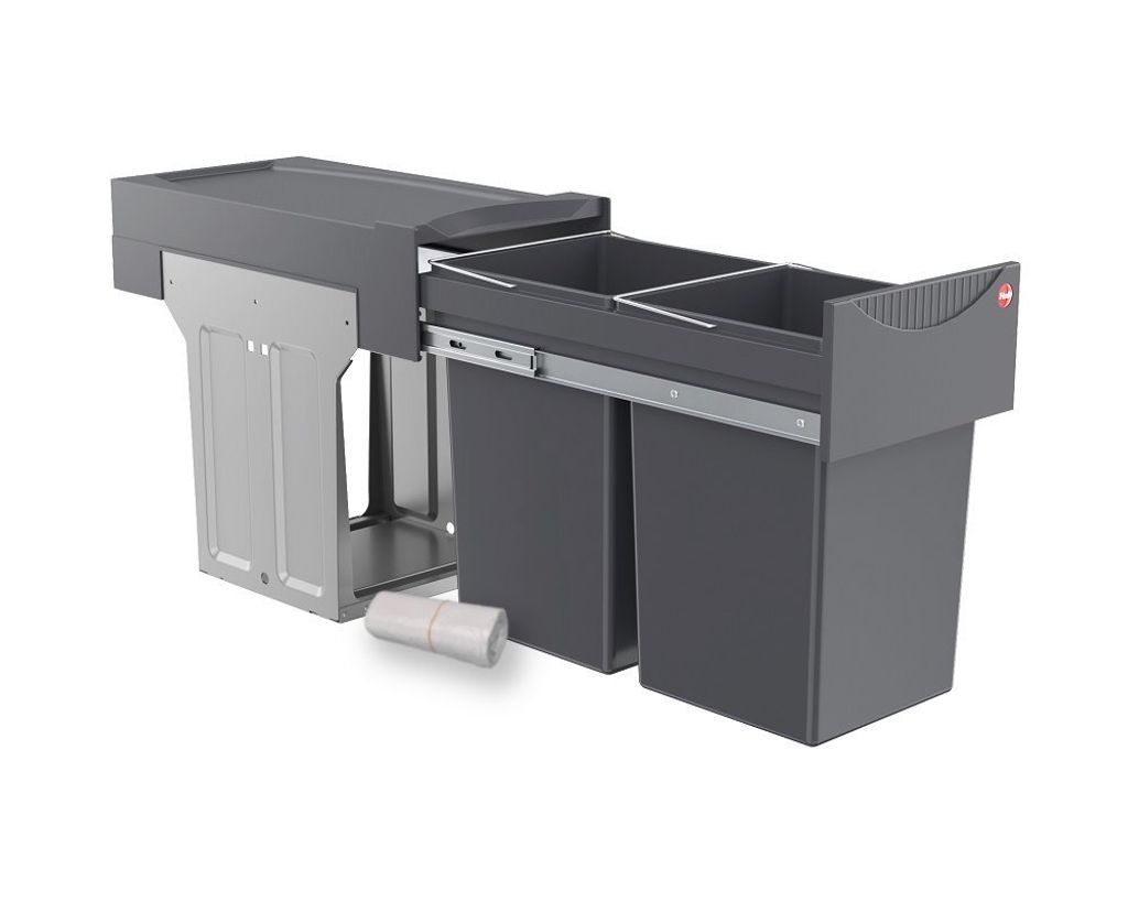 Hailo Collecteur de déchets 3666104 TA Swing Tandem 2x 15 L Image du produit 