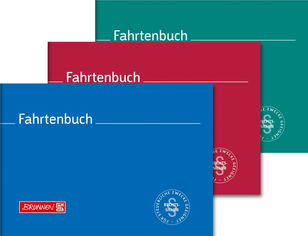 BRUNNEN 1010141 Fahrtenbuch „für Kraftfahrzeuge“, A6 quer, Immagine del prodotto 