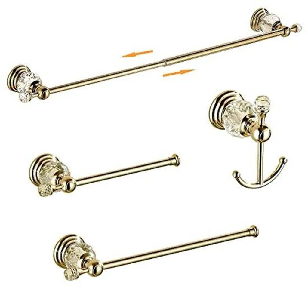 Aménager une salle de bains moderne avec ce pack d'accessoires dorés