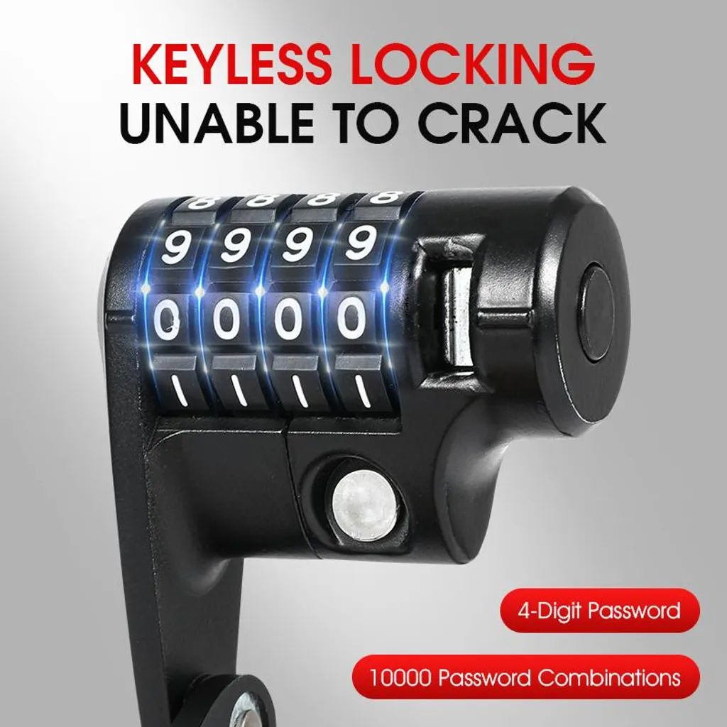 Cadenas vélo pliable portable en acier robuste avec code de sécurité - 3
