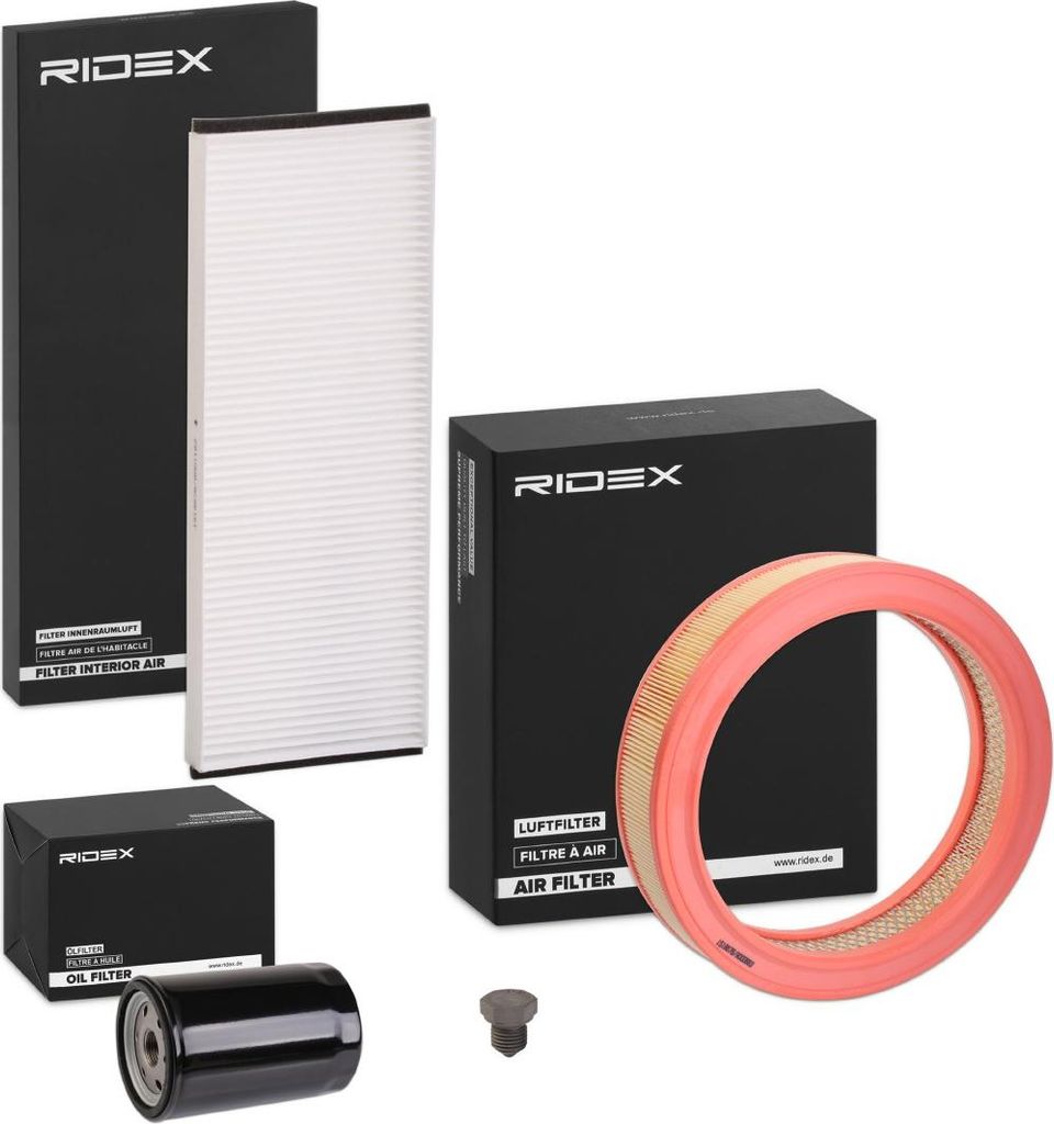 RIDEX Filterset Inspektionspaket Filtersatz für VW GOLF III (1H1) für AUDI 80 Limousine (8C2, B4) 80 (89, 89Q, 8A, B3) 80 Avant (8C5, B4)