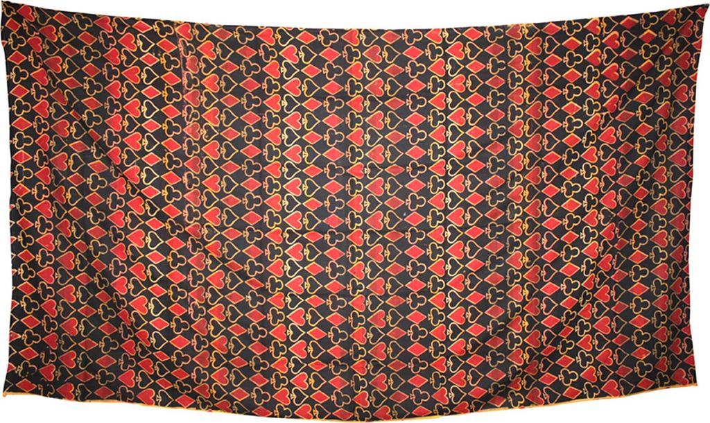Tagesdecke - Kartenmuster - gelb - indische Überwurf Decke - 290x160cm