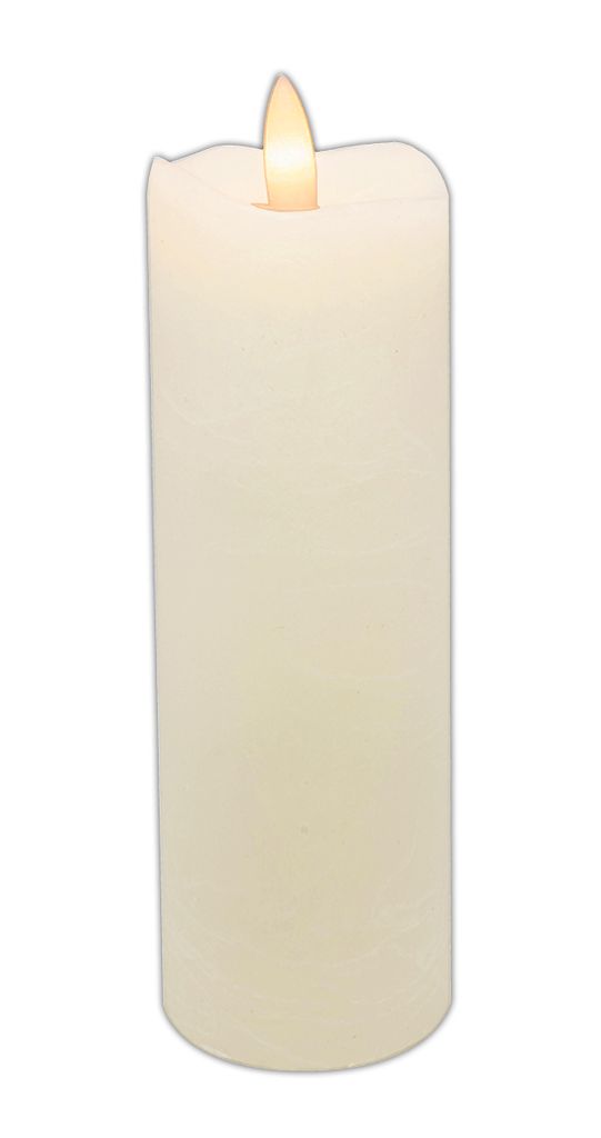LED KERZE Echtwachs flackernd Ø5cm Cremeweiss 16cm flammenlos Echtwachskerze Wachs Licht Deko 11