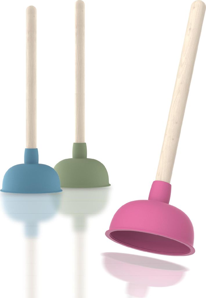 eisl Pink Bunter Pömpel, farbige Saugglocke, WC-Pümpel zur chemielosen Reinigung, Abflussreiniger bei Verstopfung