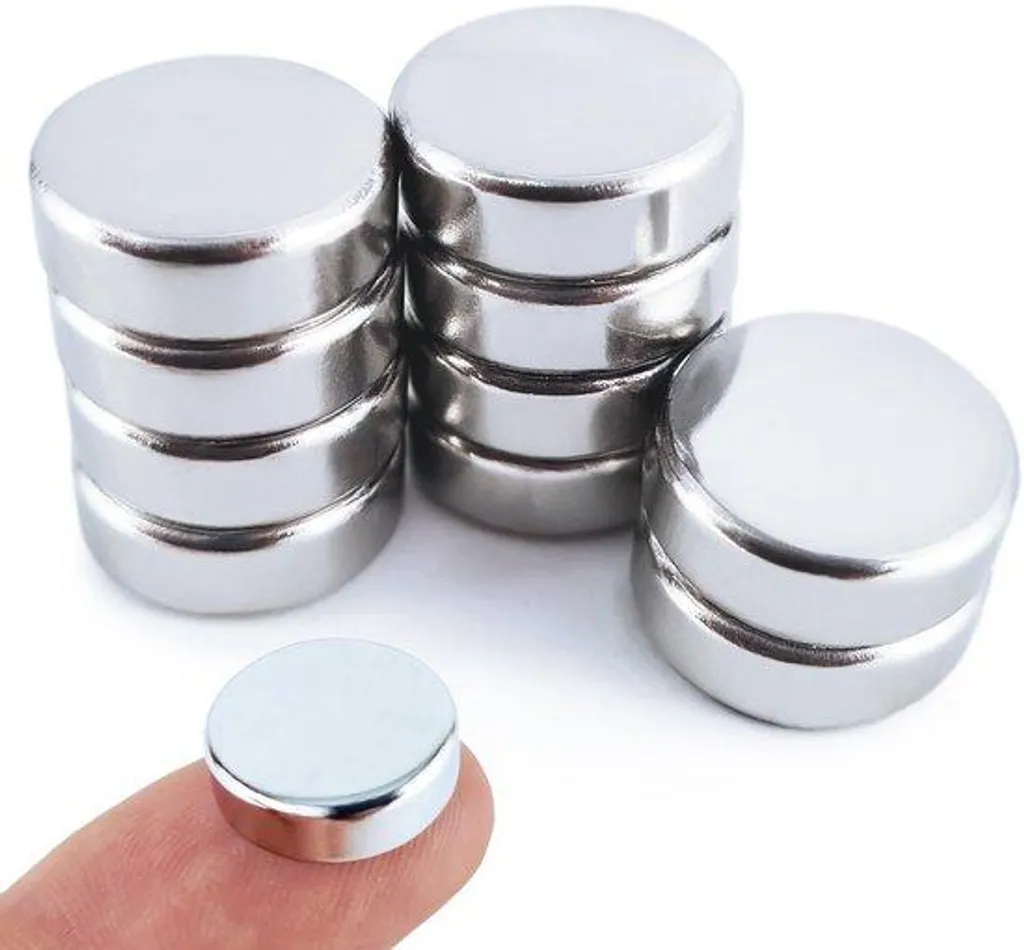 Aimants pour tableau et bricolage 15x5 mm - Lot de 10 disques magnétiques