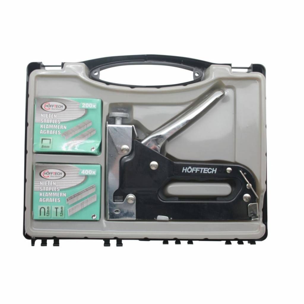 HÖFFTECH 010163 Handtacker Schnellnagler 601tlg im Koffer Produktbild 