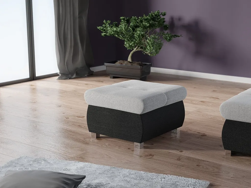 Repose-pieds ABEL 1 - Noir et Gris Clair - Confort Ergonomique Bureau