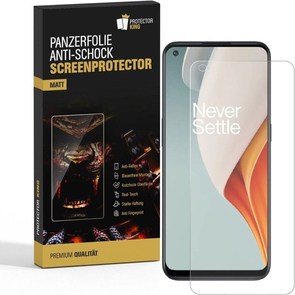 2x Panzerfolie für OnePlus Nord N100 ANTI-SCHOCK Displayschutzfolie MATT