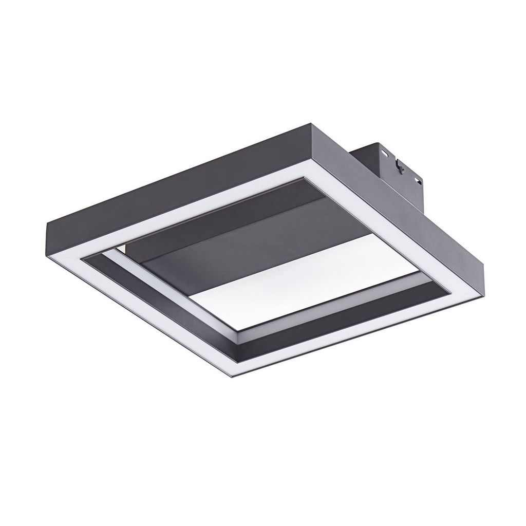 Lucande Smart LED-Deckenleuchte Tjado, 30 cm, schwarz, RGBW