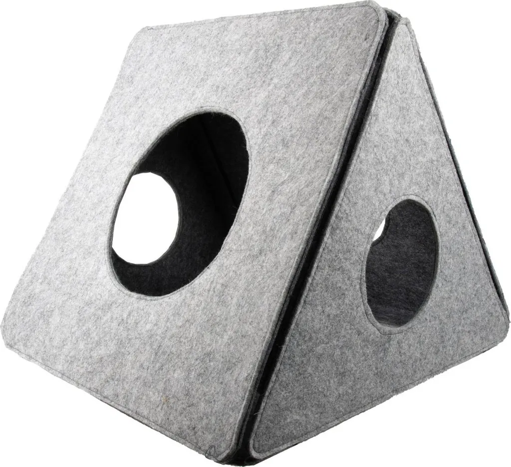 Cachette pour chat stressé en feutre gris Alan D&D niche de repos