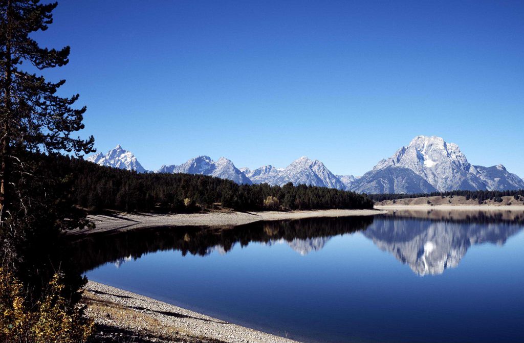 hansepuzzle 24914 - Grand Teton Puzzle, 500 Teile, Natur, 46,0 x 30,0cm mit hochwertiger Aufbewahrung, Kartonbox und wiederverschließbarem Beutel