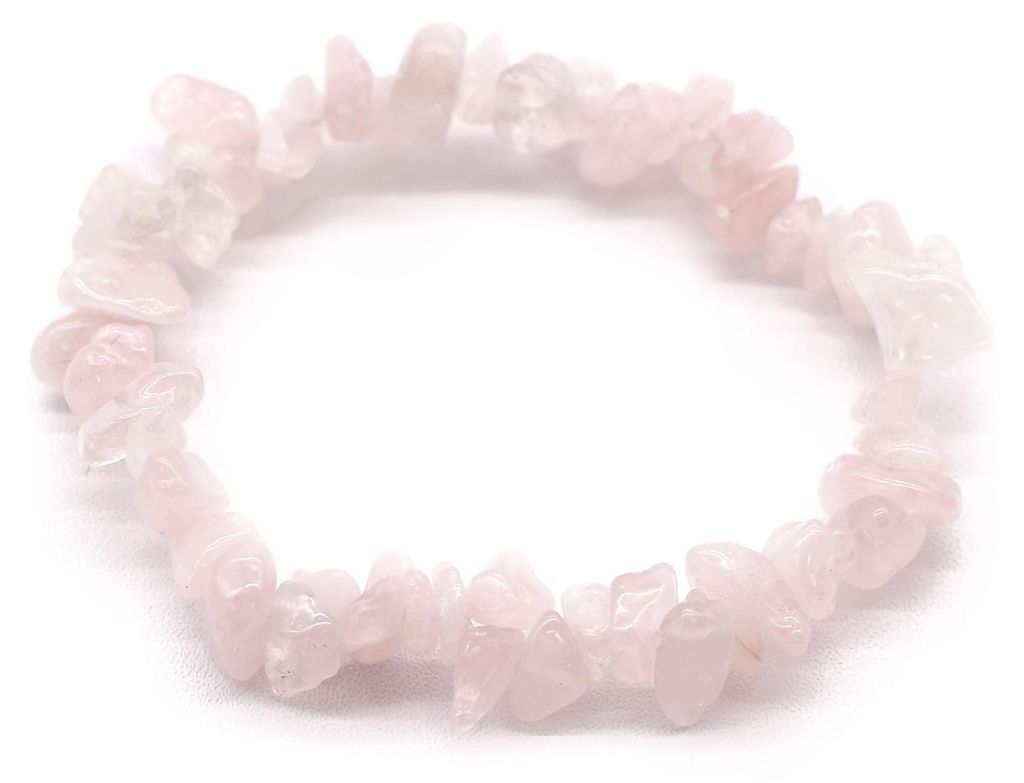 Pulsera Fragmentos de Piedras Preciosas - Cuarzo Rosa Imagen del producto 