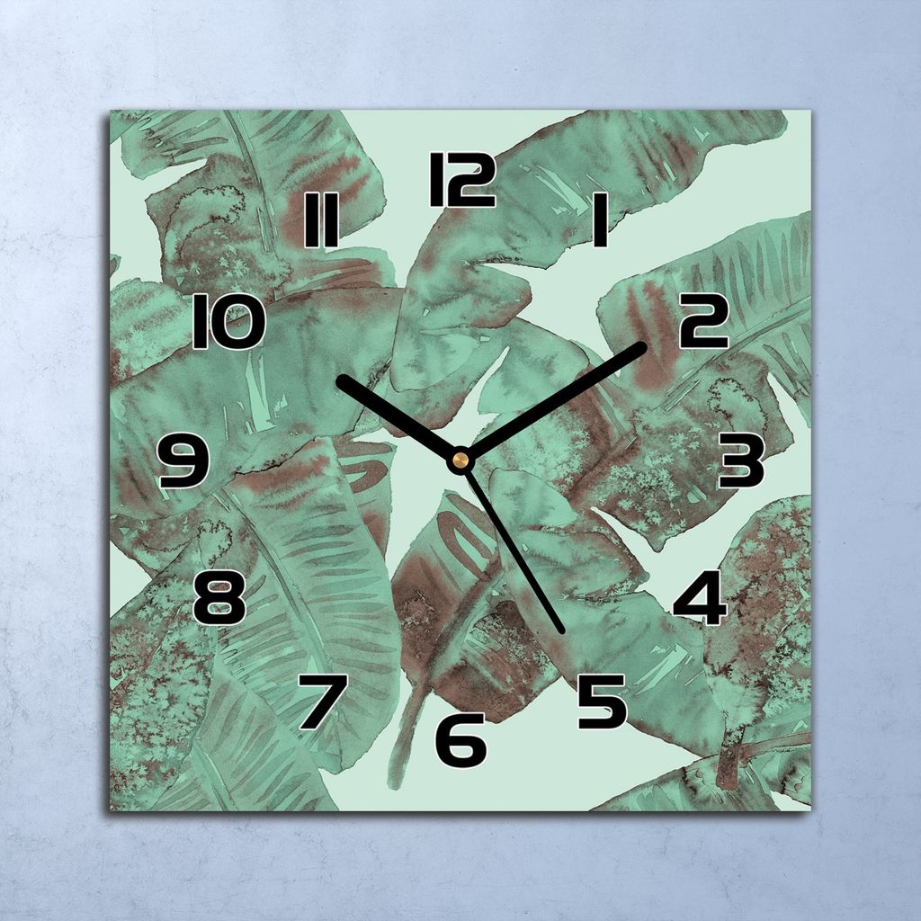 Wanduhr Echt-Glas-Küchenuhr Böhmische abstrakt Quarz 30x30 Produktbild 