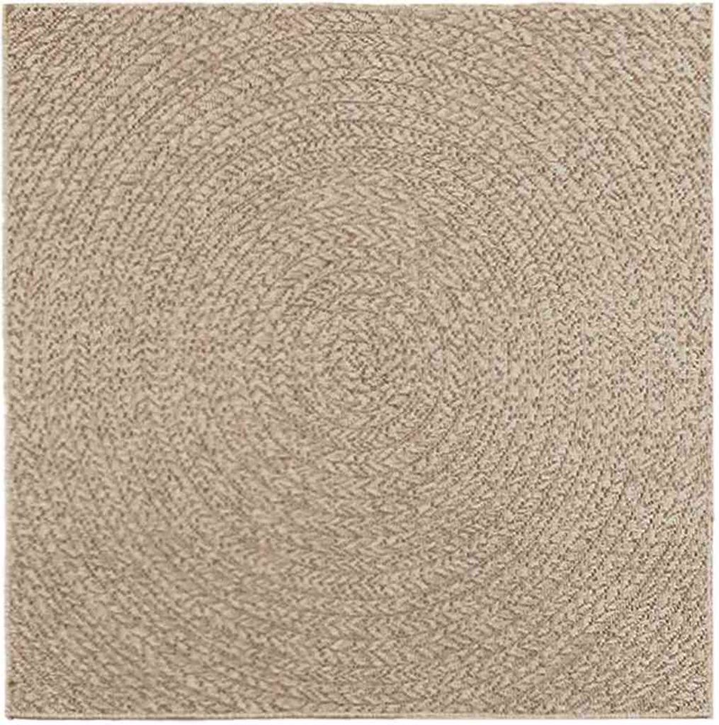 Tappeto ZIZUR Beige 120x120 cm Aspetto Iuta Interni ed Immagine del prodotto 