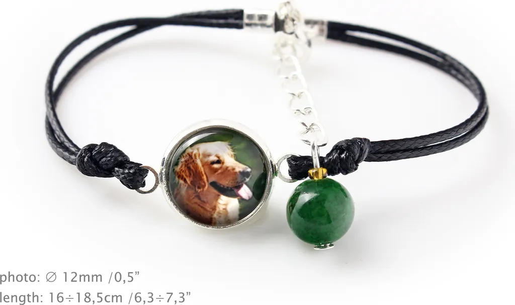 Set Art.-Dog Golden Retriever: Bracciale e Collana con Foto Vera