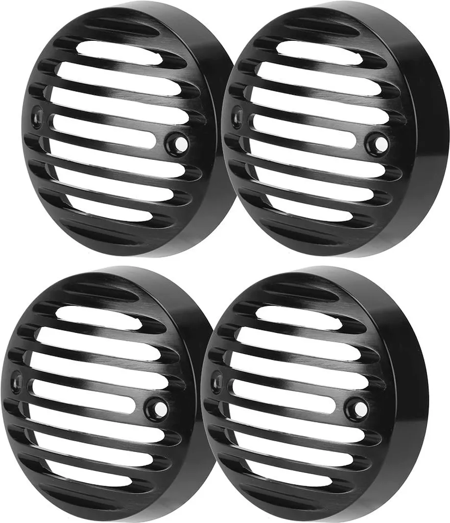 4 Grilles de Clignotants CNC Noires pour Royal Enfield Classic 500