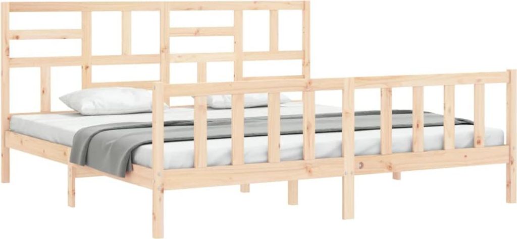 vidaXL Massivholzbett ohne Matratze 200x200 cm Kiefer