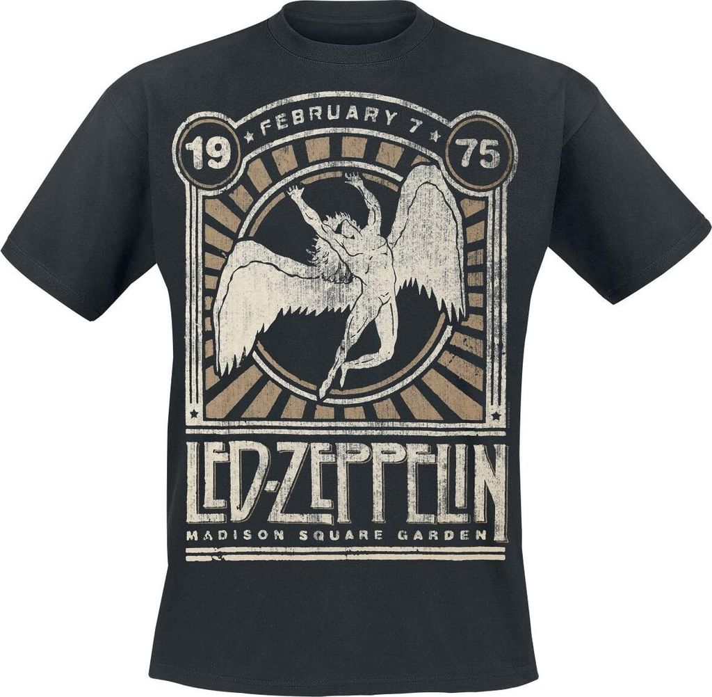 Led Zeppelin T-Shirt Uni Madison Square Garden 1975 schwarz 3XL