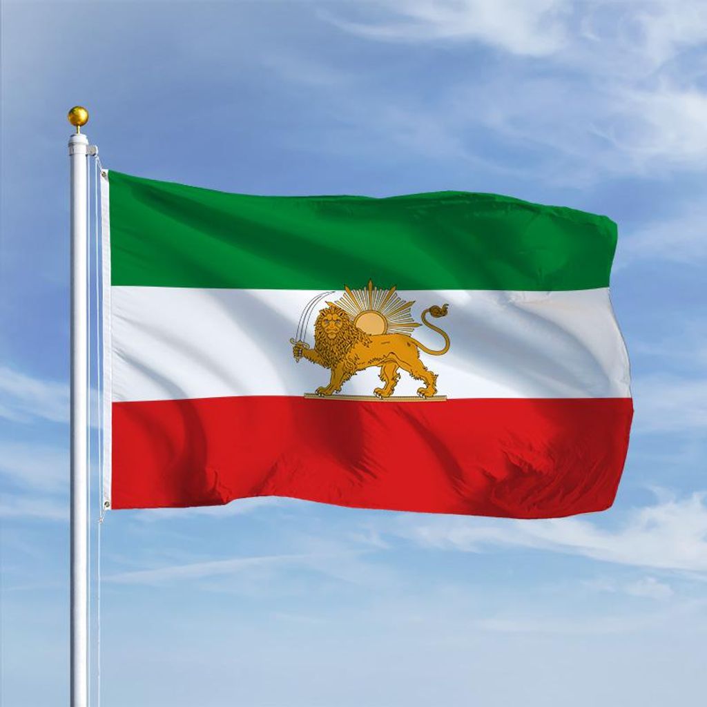 Flagge 90 x 150 cm Iran historisch (alt) Produktbild 