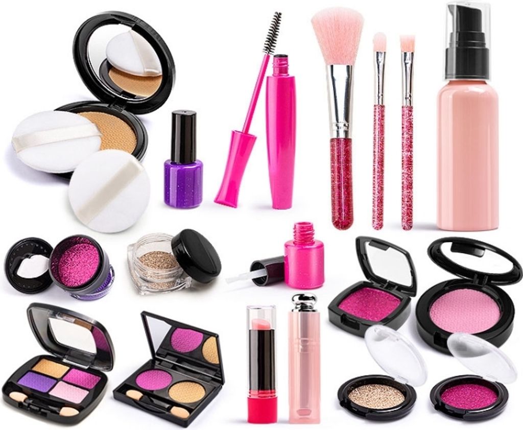 Mädchen Simulation Dressing Make-up Box Spiel Haus nicht-toxische Kosmetik Set, Stil: 20 In 1 OPP Tasche