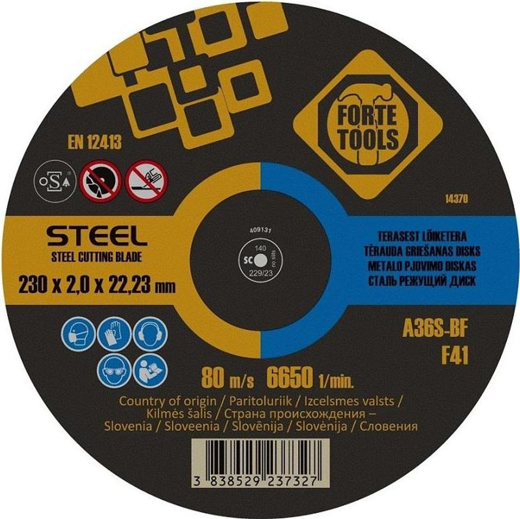 Trennscheibe Forte Tools 230X2.0X22Metall