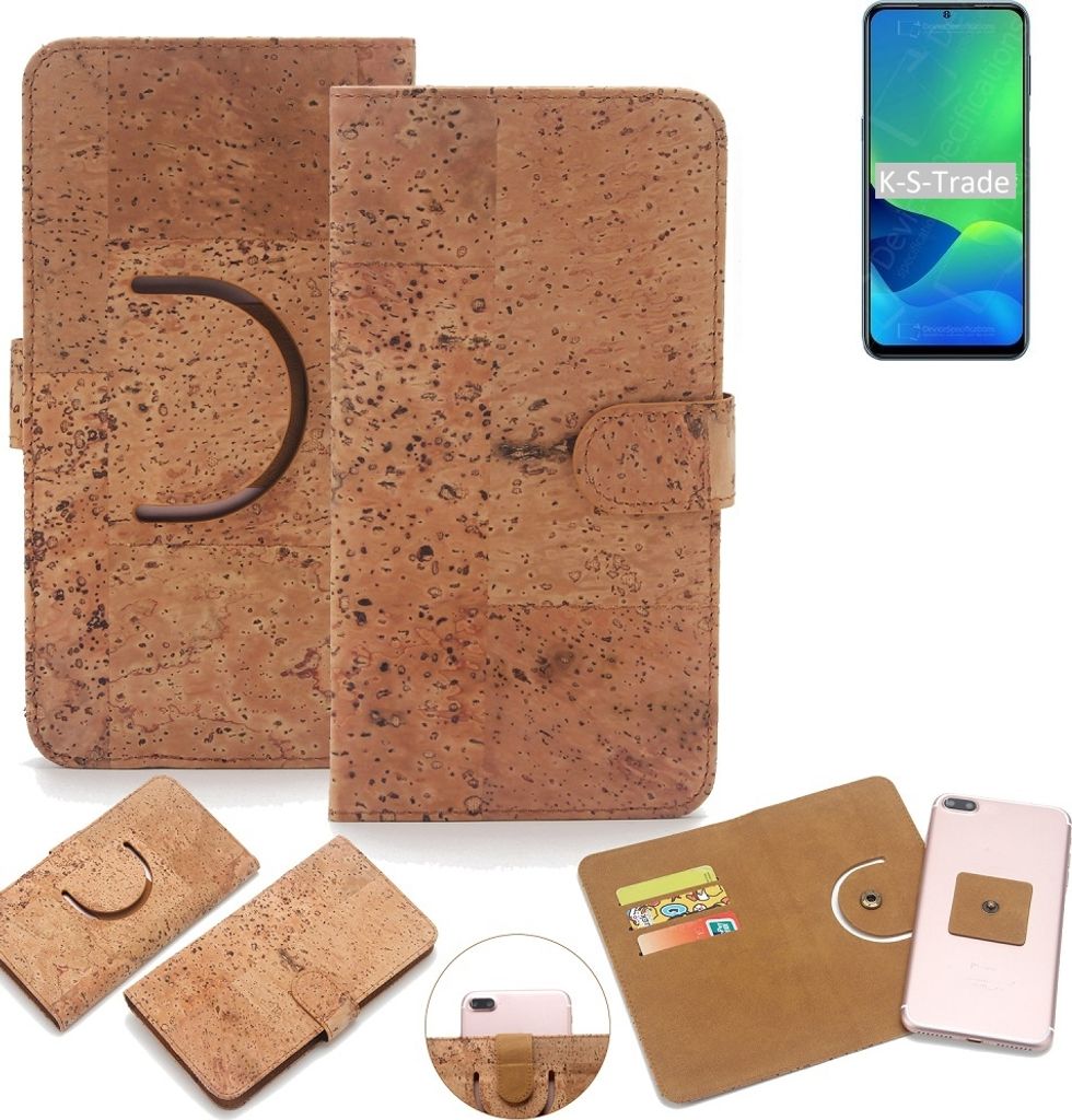 K-S-Trade Handy Hülle Schutz Hülle kompatibel mit Ulefone Note 13P Handyhülle Schutzhülle Korkhülle Kork-Hülle 1x
