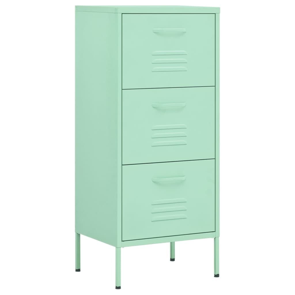 vidaXL Lagerschrank Minzgrün 42,5x35x101,5 cm Stahl Produktbild 