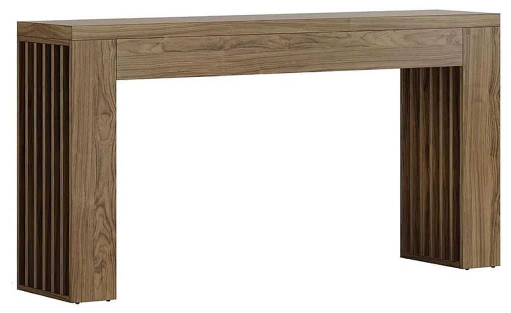 Table d'appoint en bois HOGA-YC0002 marron, console 30x148x82 cm