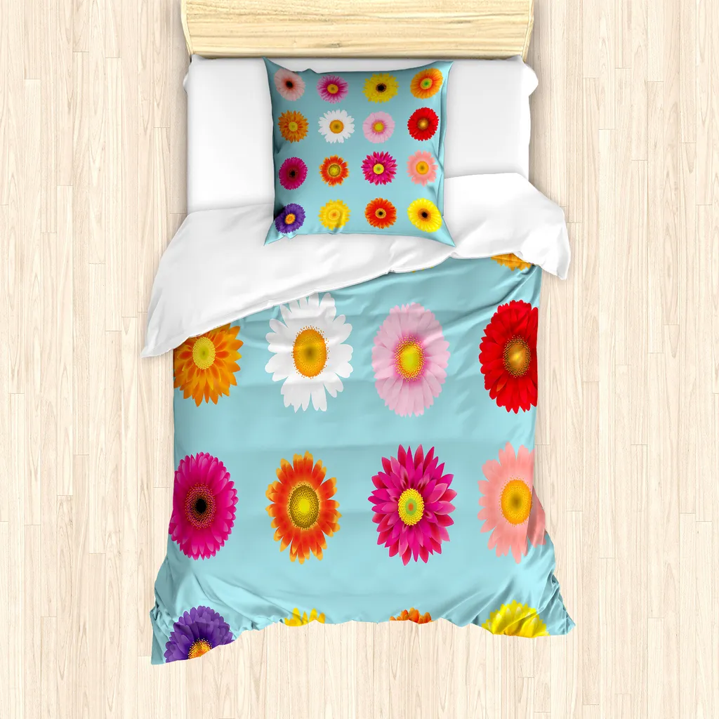 Copripiumino Singolo Fiori Blooms 135x200 ABAKUHAUS - Stile e Salute