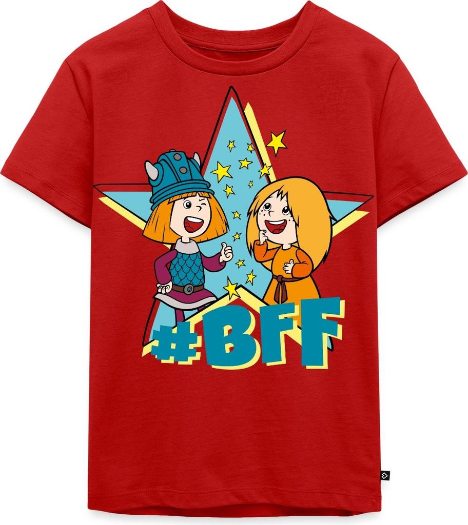 Spreadshirt Wickie Und Die Starken Männer Ylvi #BBF Kinder Premium T-Shirt, 110/116 (4 Jahre), Rot