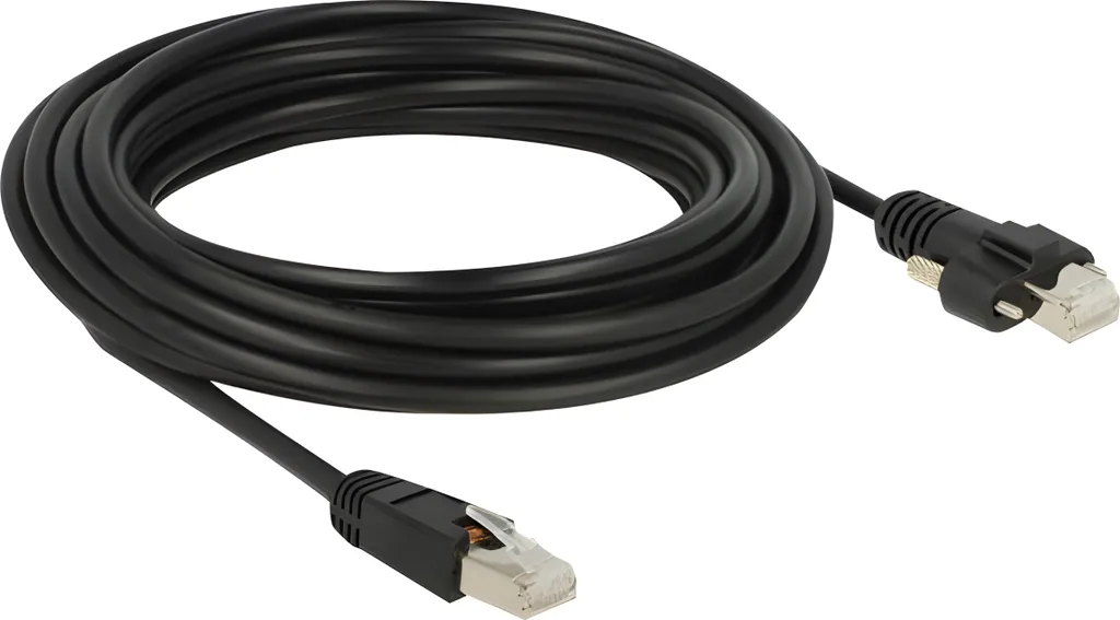 Cavo Industriale RJ45 DeLOCK 85670 5m Cat.6 SSTP con Viti M2 - Professionale