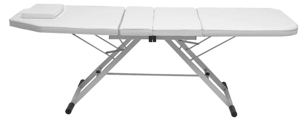 Massageliege - Klappbar Tragbar Profi - Liegefläche 180×60 cm - Polster 5 cm - Bis 250 kg - Kunstleder, Stahlrahmen - Weiß
