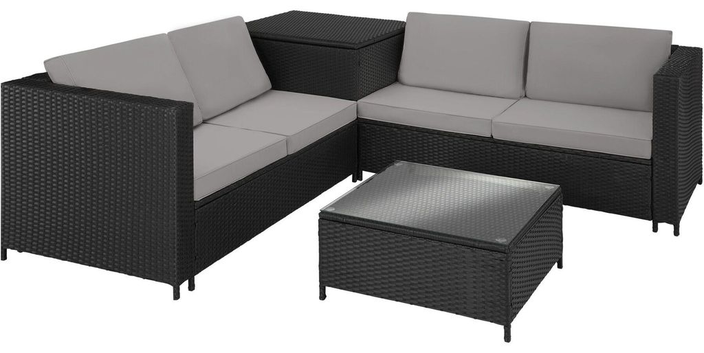 Canapé de jardin Siena 4 places avec coffre de rangement - Image du produit 