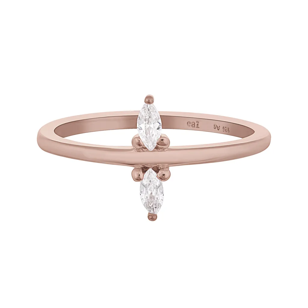 Anello Donna Argento 925 Rodiato - Design Minimal ed Elegante