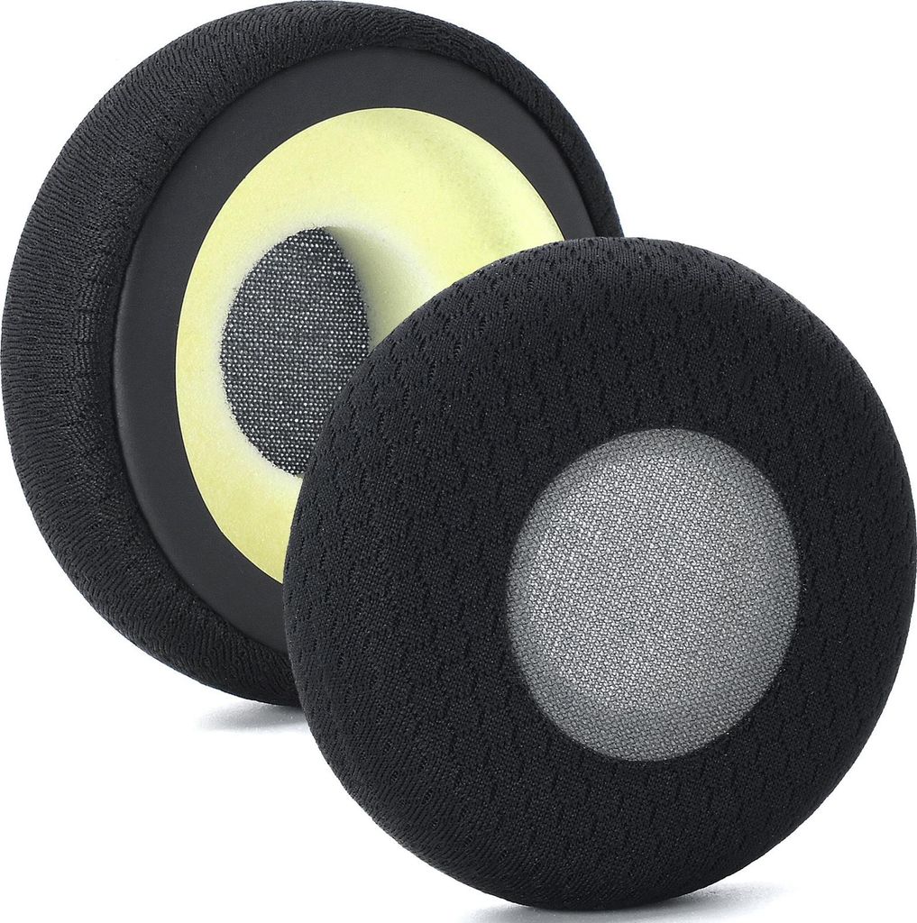 INF 2er-Pack Ohrpolster aus Fußballnetz für Jabra Evolve & Plantronics Voyager Grau+Schwarz