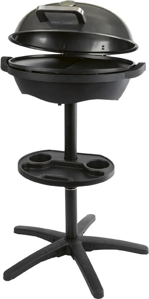 Gril électrique sur pied Profi Cook noir idéal pour balcon et terrasse