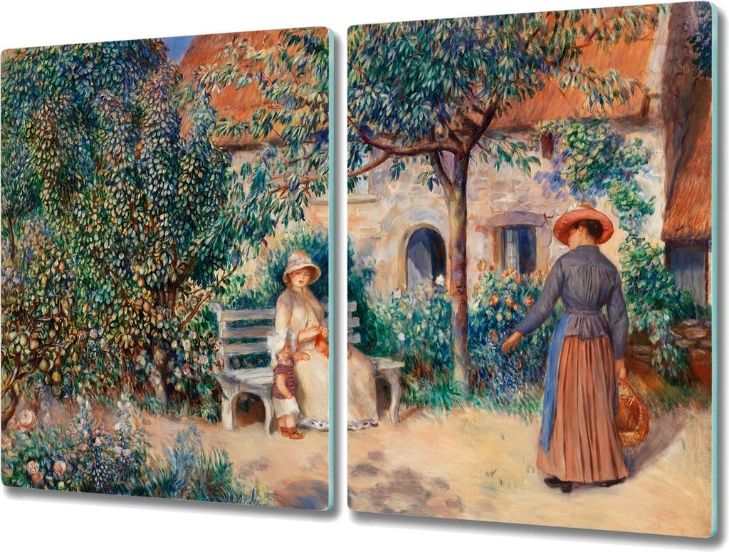 Coloray Hackbrett Küchenbrett Kochplattenabdeckung Schneidebrett Herdabdeckplatte 2x40x52 cm - Baumhäuser Frauen