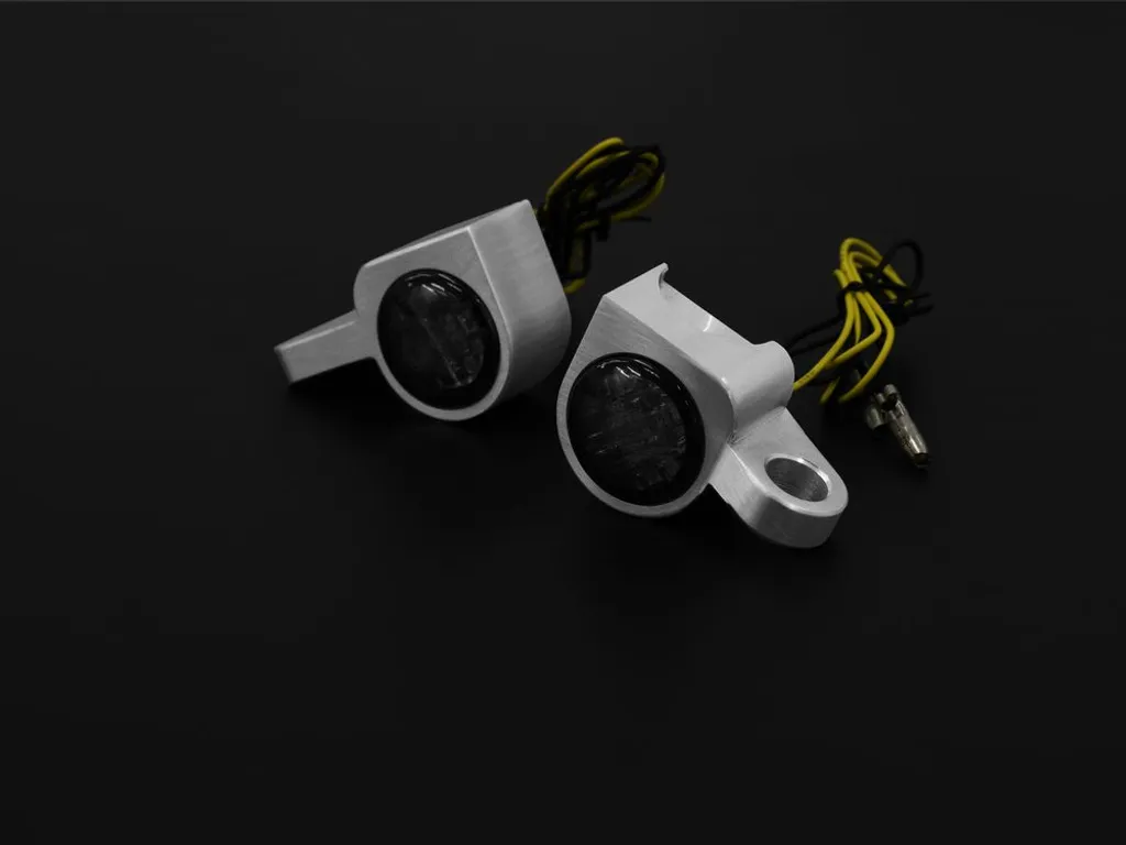 Indicatore LED per cruscotto compatibile con i modelli Harley Davidson Sportster fino al 2013 Tipo 4 argento