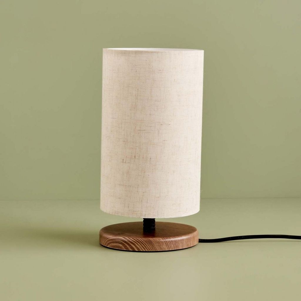 Opviq, AYD-3441, Tischlampe, 100 % Stoff, Creme, 15 x 15 x 30 cm