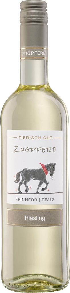 Zugpferd, Pfalz Riesling QbA feinherb (3 x 0,75L) Produktbild 