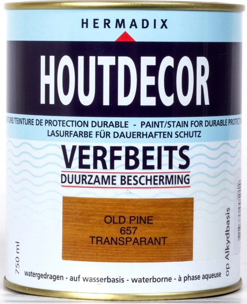 Lasure de décoration Hermadix Vieux Pin 657 - Pot de 750ml, bois vieilli