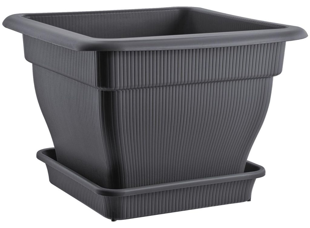 Bac à plantes XXL 60 x 60 avec réservoir d'eau et soucoupe Image du produit 