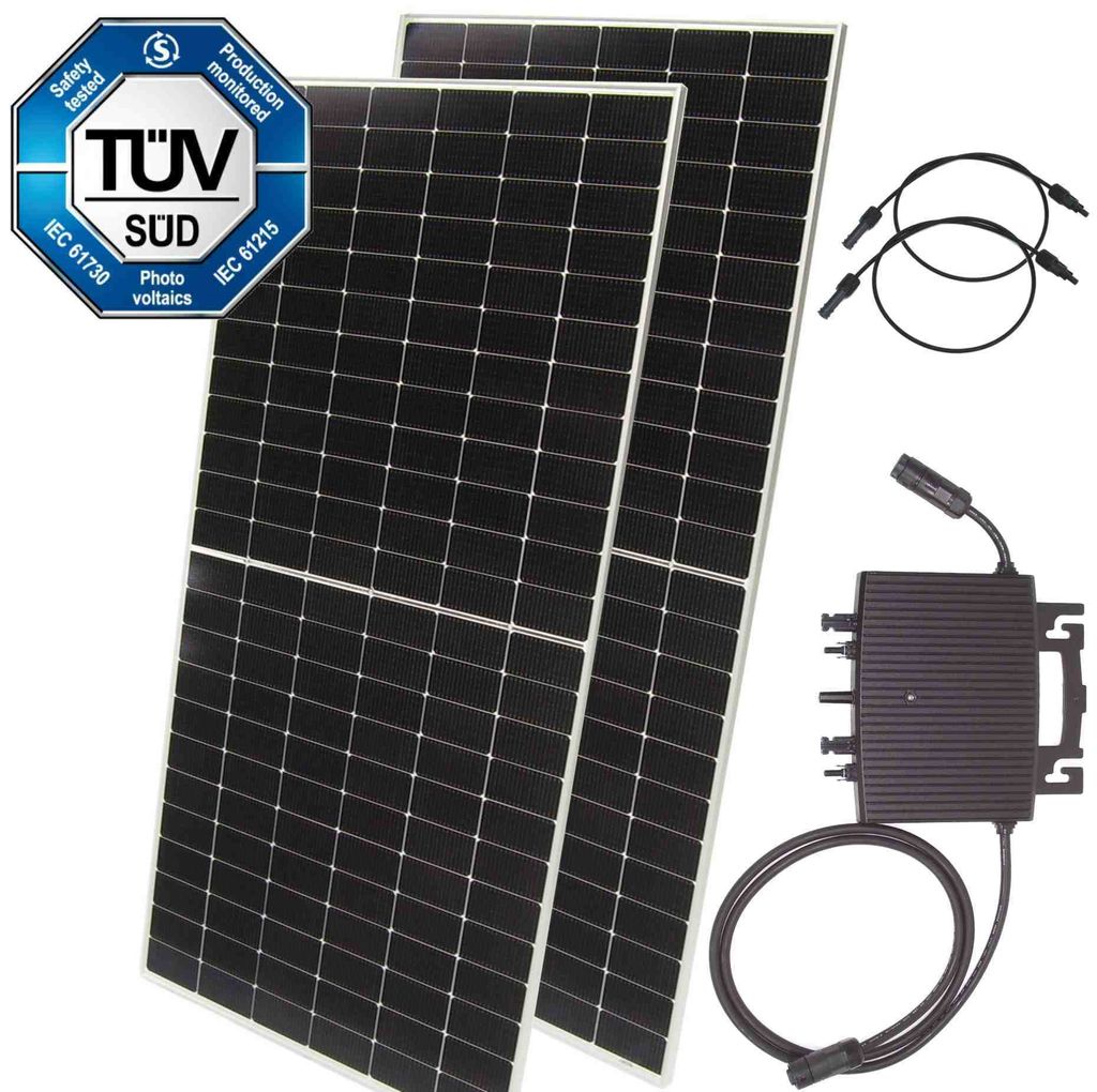 Balkonkraftwerk 1500W 800W Photovoltaik Solaranlage wireless MikroWechselrichter