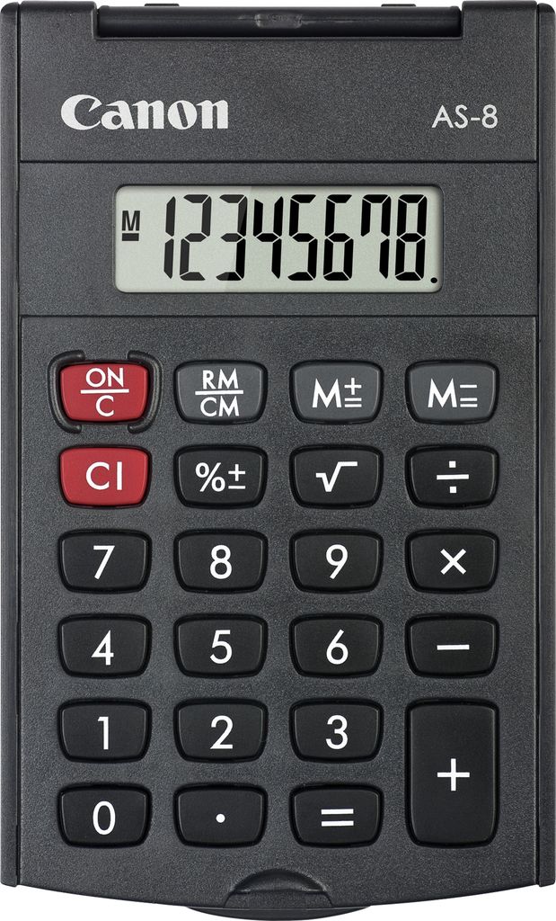 Canon AS-8 - Calculatrice de poche - 8 chiffres - gris Image du produit 