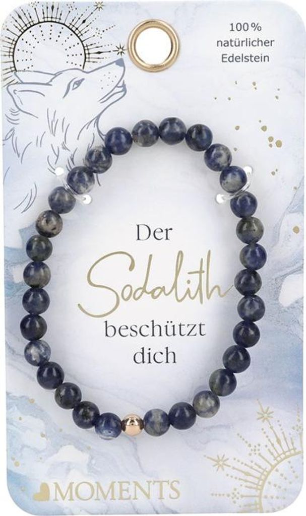 Moments Premium Sodalith Armband in graublau, 100% Produktbild 