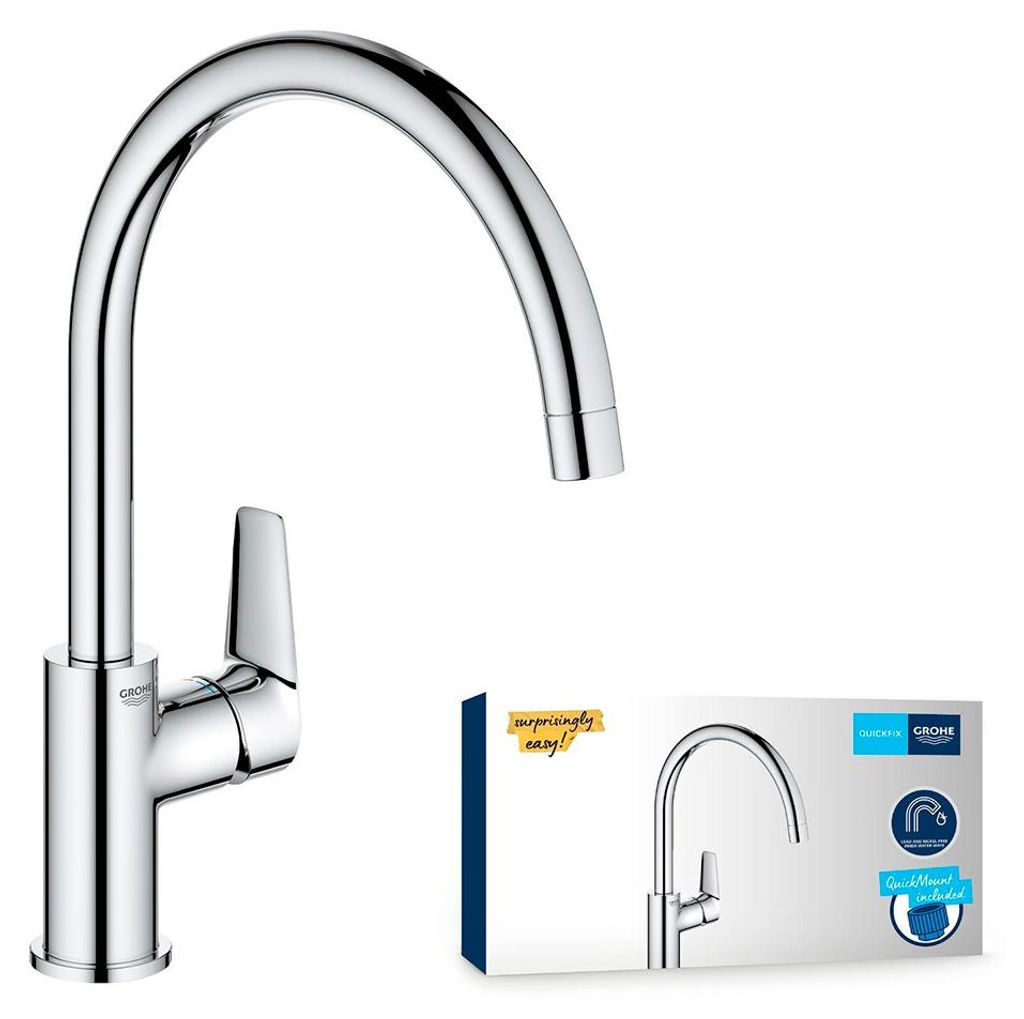 Robinet Cuisine Grohe Start Edge Monocommande, Bec Haut Image du produit 