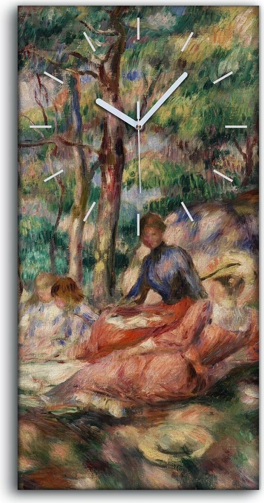 Küche Wohnzimmer Wand Leinwand Uhr 30x60 Malerei Abstrakte Wald Bäume Menschen - weiße Hände
