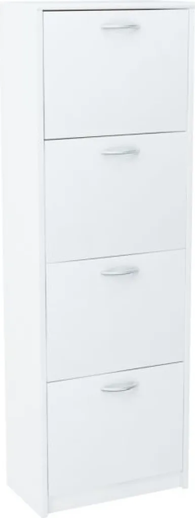 Armoire à chaussures haute IBOJA blanche | Rangement vertical compact