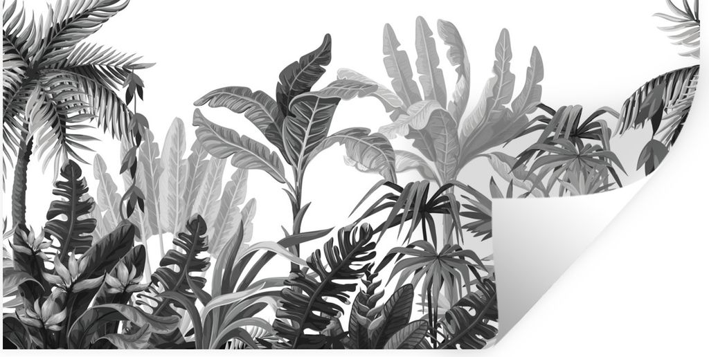 MuchoWow Wandtattoo Wandsticker Wandaufkleber Design - Blätter - Natur 80x40 cm Selbstklebend und Repositionierbar - Aufkleber