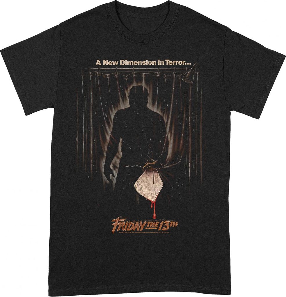 Friday The 13th - T-Shirt für Herren/Damen Uni BI170 (S) (Schwarz)